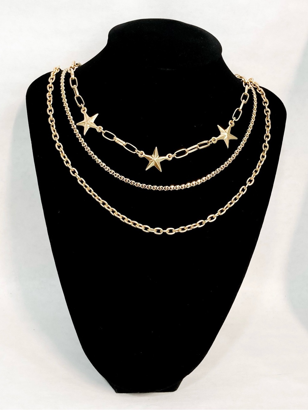 Gold Layered Star Pendant Necklace - Women Jewelry